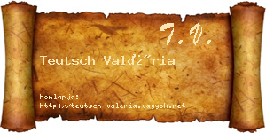 Teutsch Valéria névjegykártya